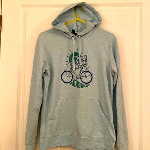 Patagonia women’s Organic Cotton Bicycle Pattern Hoodie Sweatshirt sizeM
